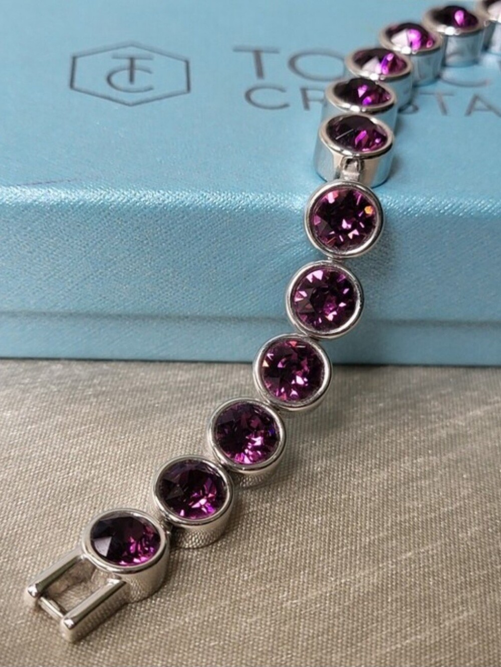 Swarovski Amethyst Ice Bracelet Touchstone Crystal